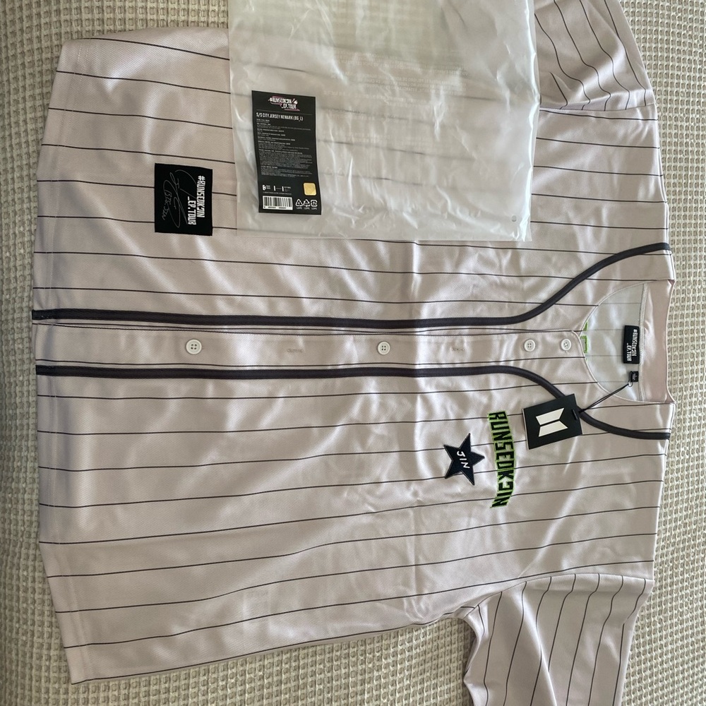 RUNSEOKJIN_EP Tour BTS Jin Seokjin Baseball Jersey Newark L - Picture 5 of 6